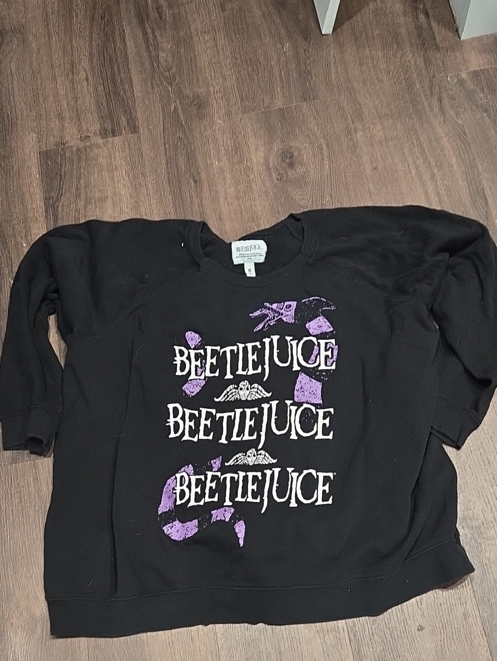 Beetlejuice Womens Black Graphic Sweatshirt - Brand